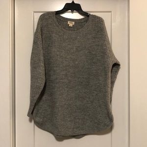 Adorable Grey Scoop Neck Sweater